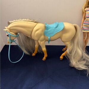 Vintage 1995 Barbie’s Horse Nibbles W/ Saddle& Harness and Barbie EUC Clean